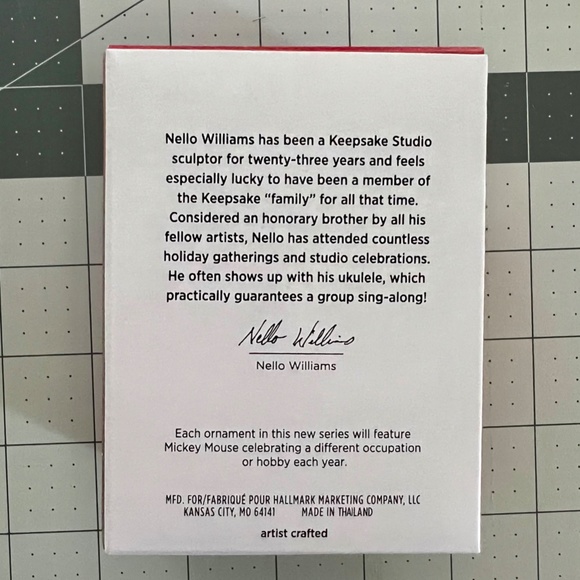 "Tourist Mickey" Mickey Mouse Disney Ornament from Hallmark Keepsake Collection - Picture 3 of 3